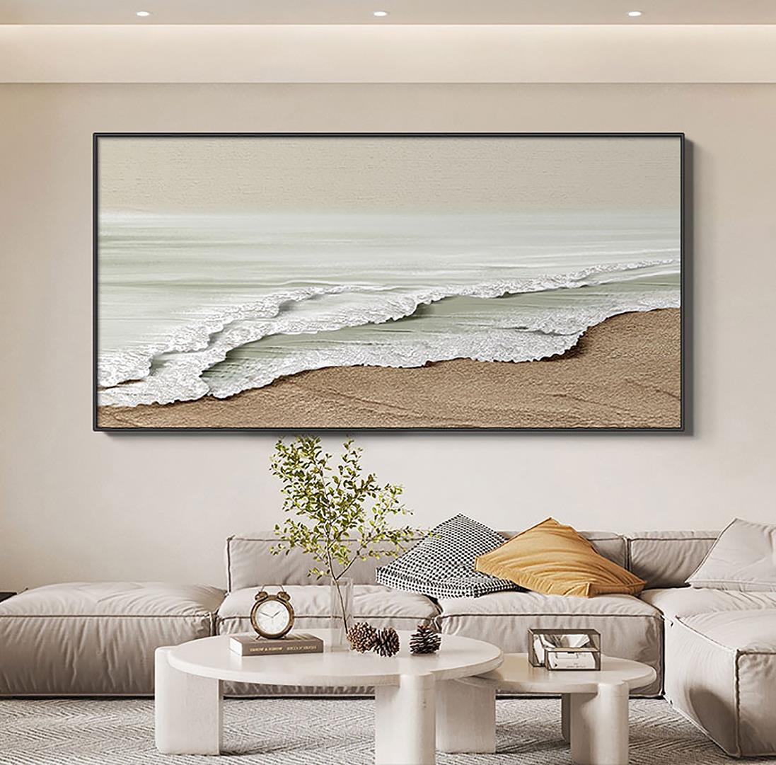 Wave sand 13 beach art wall decor seashore Oil Paintings